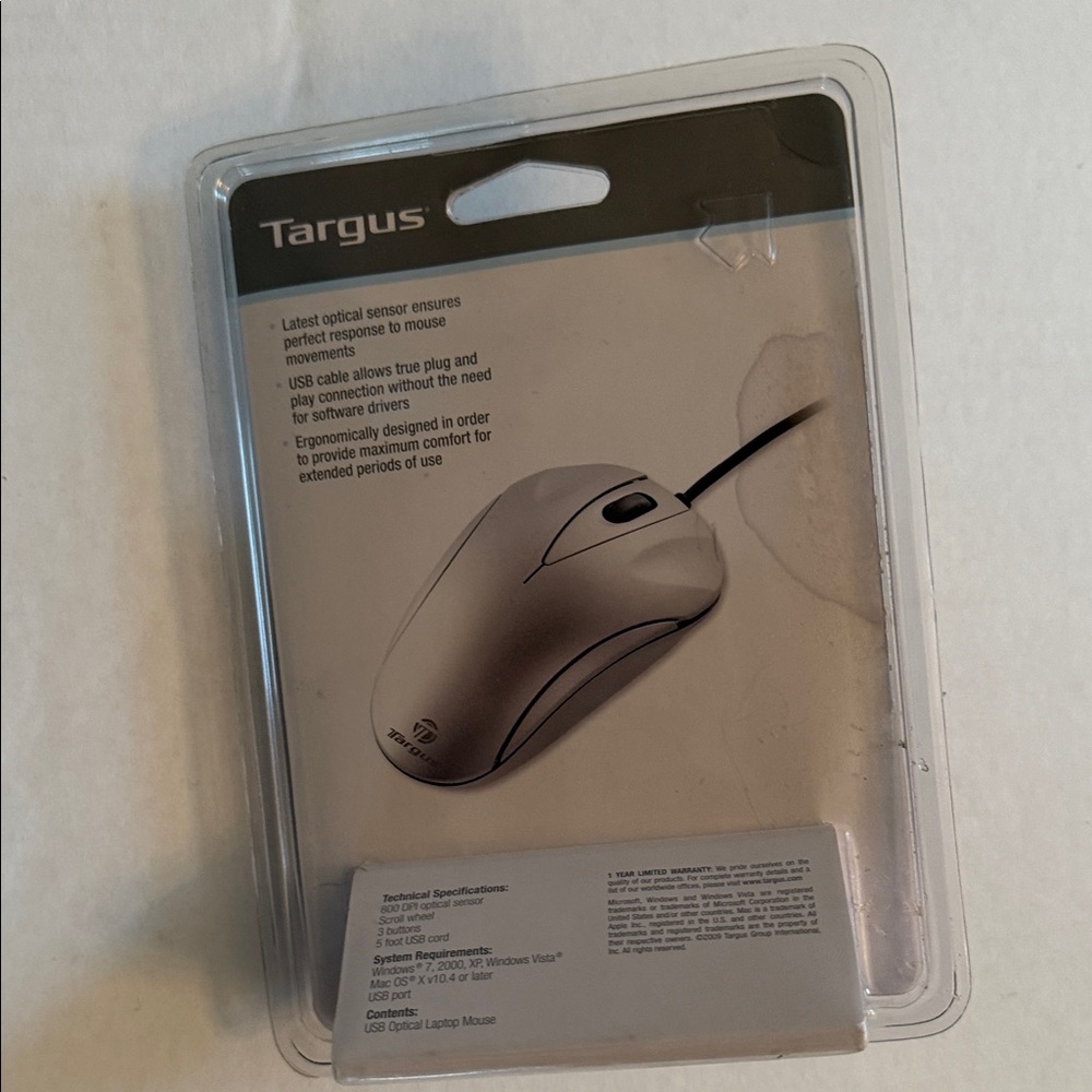 Targus Gray USB Optical Mouse - Picture 2 of 2